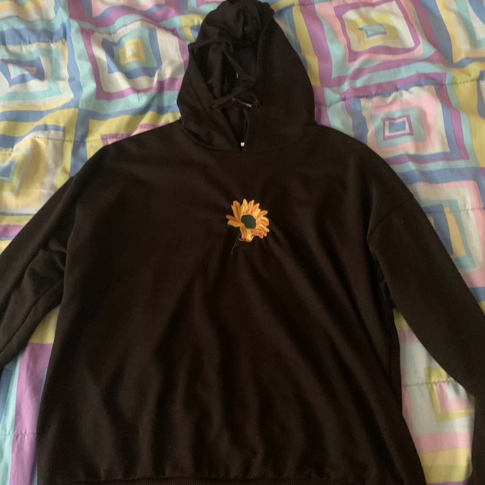 Black Sunflower Hoodie